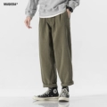 Marchetta Autumn Men's Casual Cargo Trousers Japanese Straight Long Pants Boys Fashion Brand Loose Pants Autumn Winter L