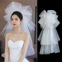 Original Cloud Grasping Gauze Bridal Gauze Wedding Shape Head Gauze Headwear Wedding Dress Accessories Studio Photography