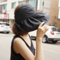Korean hat sun hat women's summer sunscreen hat sky hat face cover travel cooling hat folding anti-UV sun hat